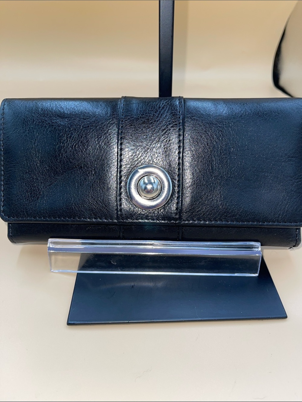 Vintage Wilson’s Leather Classic Black Leather Tote Bag with Matching Wallet - Picture 10 of 14